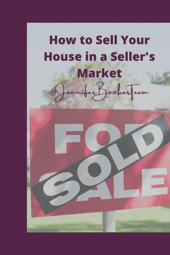 A book cover with the title how to sell your house in a seller 's market.